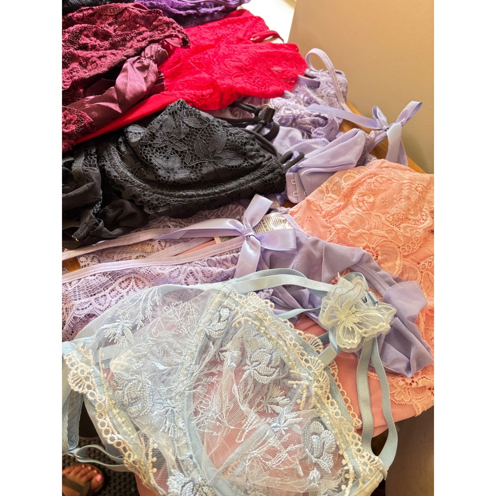 SHEIN Plus Size 2X Lingerie Lot 9-10 Sets Lace Bralette Panty Babydoll Bundle